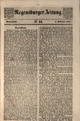 Regensburger Zeitung Samstag 3. Februar 1849