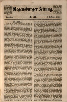 Regensburger Zeitung Dienstag 6. Februar 1849