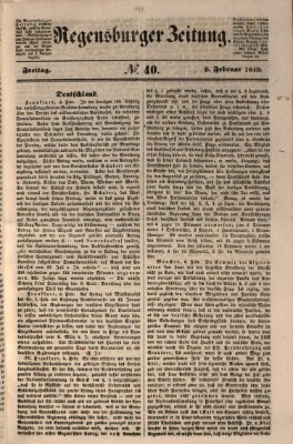 Regensburger Zeitung Freitag 9. Februar 1849