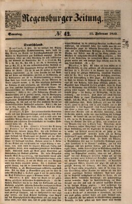 Regensburger Zeitung Sonntag 11. Februar 1849