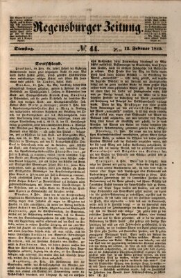 Regensburger Zeitung Dienstag 13. Februar 1849