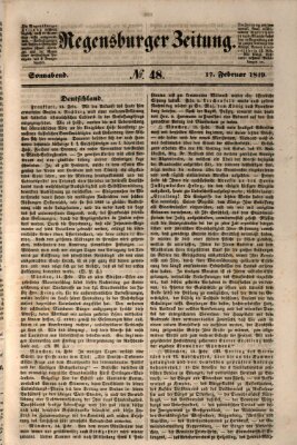 Regensburger Zeitung Samstag 17. Februar 1849