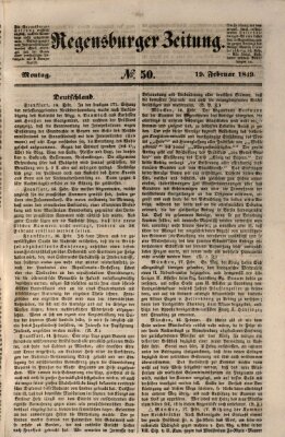 Regensburger Zeitung Montag 19. Februar 1849