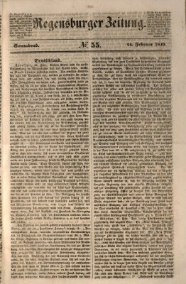 Regensburger Zeitung Samstag 24. Februar 1849