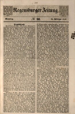 Regensburger Zeitung Sonntag 25. Februar 1849