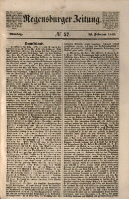 Regensburger Zeitung Montag 26. Februar 1849