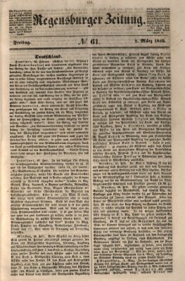 Regensburger Zeitung Freitag 2. März 1849