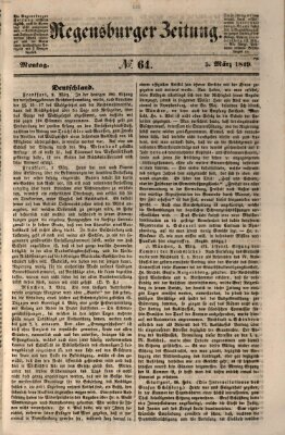 Regensburger Zeitung Montag 5. März 1849