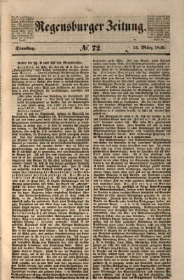 Regensburger Zeitung Dienstag 13. März 1849