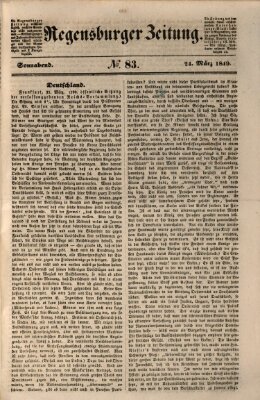 Regensburger Zeitung Samstag 24. März 1849