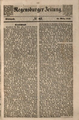 Regensburger Zeitung Mittwoch 28. März 1849