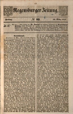 Regensburger Zeitung Freitag 30. März 1849