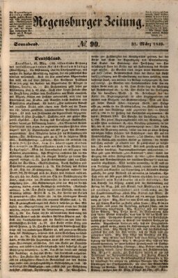 Regensburger Zeitung Samstag 31. März 1849