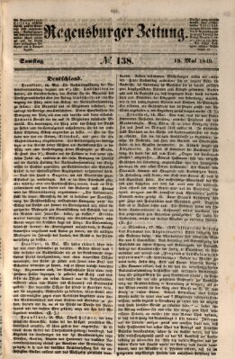 Regensburger Zeitung Samstag 19. Mai 1849