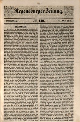 Regensburger Zeitung Donnerstag 31. Mai 1849