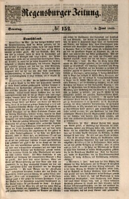 Regensburger Zeitung Sonntag 3. Juni 1849