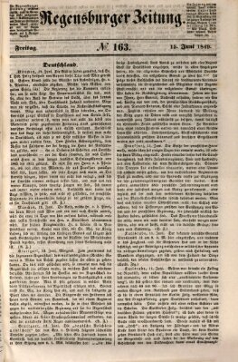 Regensburger Zeitung Freitag 15. Juni 1849