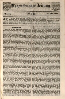 Regensburger Zeitung Sonntag 17. Juni 1849