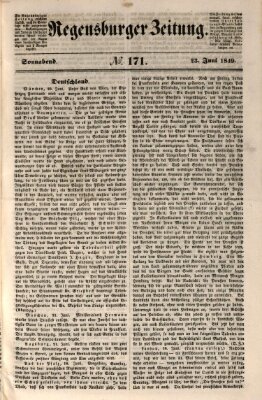 Regensburger Zeitung Samstag 23. Juni 1849