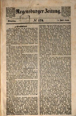 Regensburger Zeitung Sonntag 1. Juli 1849