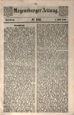 Regensburger Zeitung Mittwoch 4. Juli 1849