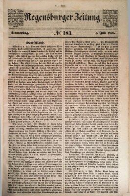 Regensburger Zeitung Donnerstag 5. Juli 1849