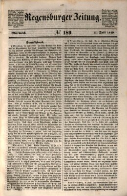 Regensburger Zeitung Mittwoch 11. Juli 1849