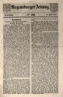 Regensburger Zeitung Donnerstag 12. Juli 1849