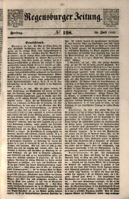 Regensburger Zeitung Freitag 20. Juli 1849