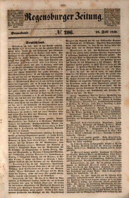 Regensburger Zeitung Samstag 28. Juli 1849