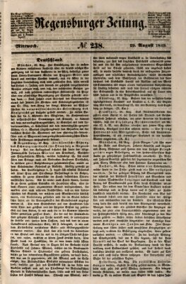 Regensburger Zeitung Mittwoch 29. August 1849