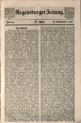 Regensburger Zeitung Freitag 21. September 1849