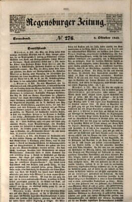 Regensburger Zeitung Samstag 6. Oktober 1849