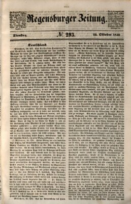 Regensburger Zeitung Dienstag 23. Oktober 1849