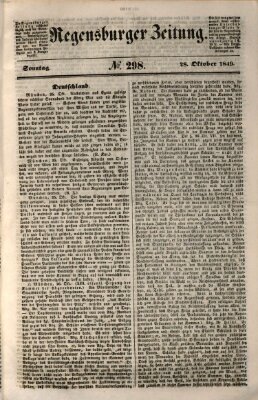 Regensburger Zeitung Sonntag 28. Oktober 1849