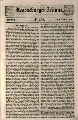 Regensburger Zeitung Montag 29. Oktober 1849