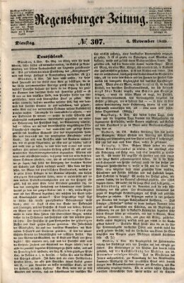 Regensburger Zeitung Dienstag 6. November 1849