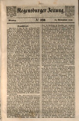 Regensburger Zeitung Montag 19. November 1849