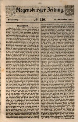 Regensburger Zeitung Donnerstag 29. November 1849