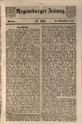 Regensburger Zeitung Freitag 30. November 1849