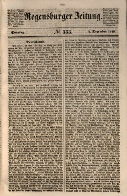 Regensburger Zeitung Sonntag 2. Dezember 1849