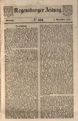 Regensburger Zeitung Montag 3. Dezember 1849