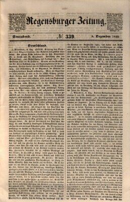 Regensburger Zeitung Samstag 8. Dezember 1849