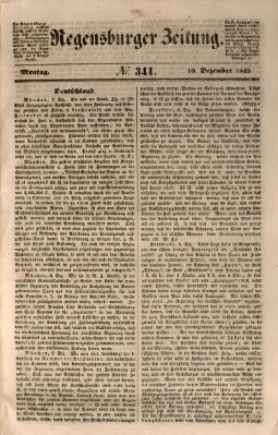 Regensburger Zeitung Montag 10. Dezember 1849