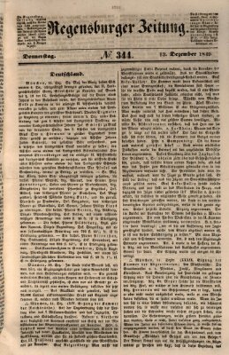 Regensburger Zeitung Donnerstag 13. Dezember 1849