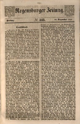 Regensburger Zeitung Freitag 14. Dezember 1849