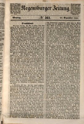 Regensburger Zeitung Montag 31. Dezember 1849