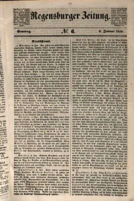 Regensburger Zeitung Sonntag 6. Januar 1850