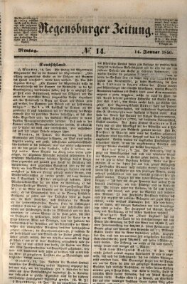 Regensburger Zeitung Montag 14. Januar 1850