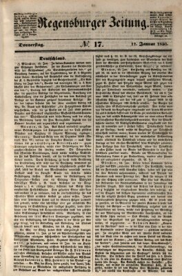 Regensburger Zeitung Donnerstag 17. Januar 1850